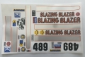 Blazing Blazer Repro Decals Stickers RC Vintage Tamiya