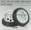 Tamiya 50303 2WD PIN SPIKE TYRE FRONT WITH WHEEL