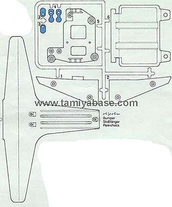 Tamiya B PARTS W/BUMPER 19005224