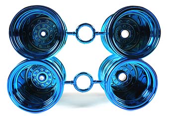 Tamiya F & R WHEELS (BLUE PLATING) 19335701