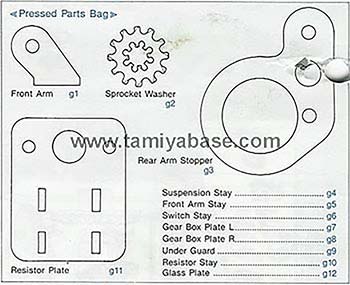 Tamiya PRESSED PARTS BAG 19405137