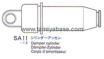 Tamiya DAMPER CYLINDER & CAP 19805441