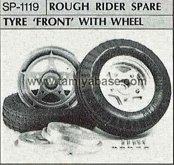 Tamiya ROUGH RIDER SPARE TYRE FRONT WITH WHEEL 50119