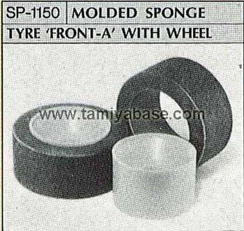 Tamiya MOLDED SPONGE TYRE FRONT A WITH WHEEL 50150