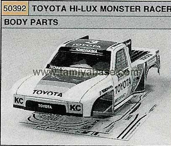 Tamiya TOYOTA HI-LUX MONSTER RACER BODY PARTS SET 50392