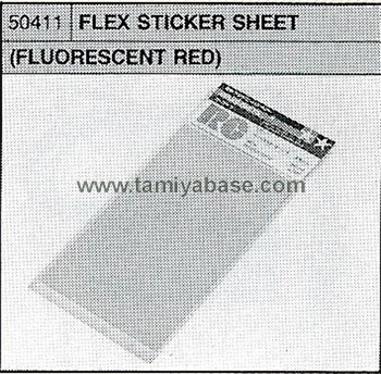 Tamiya FLEX-STICKER FLUORESCENT RED 50411
