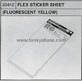 Tamiya FLEX-STICKER FLUORESCENT YELLOW 50412