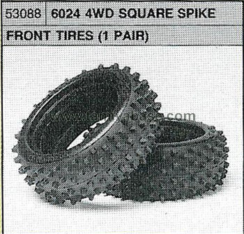 Tamiya 6024 4WD SQUARE SPIKE FRONT TYRES 53088