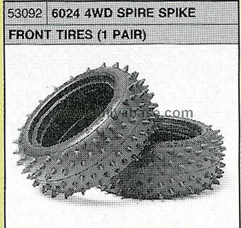 Tamiya 6024 4WD SPIRE SPIKE FRONT TYRES 53092