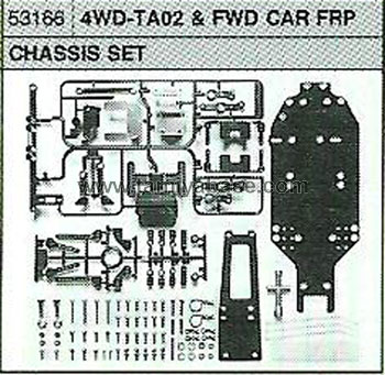 Tamiya 4WD TA02 & FWD FRP CHASSIS SET 53166